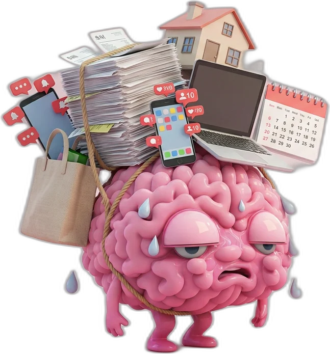 Un cerveau qui porte trop de choses
