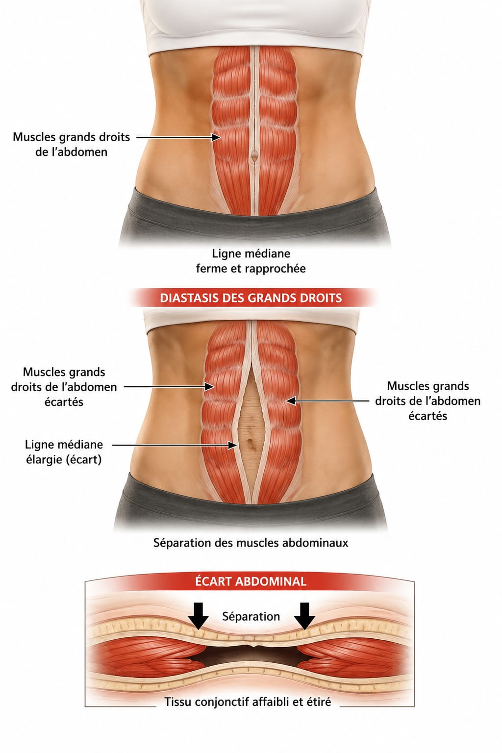 Correction du diastasis — formation massage post-partum méthode Miomei