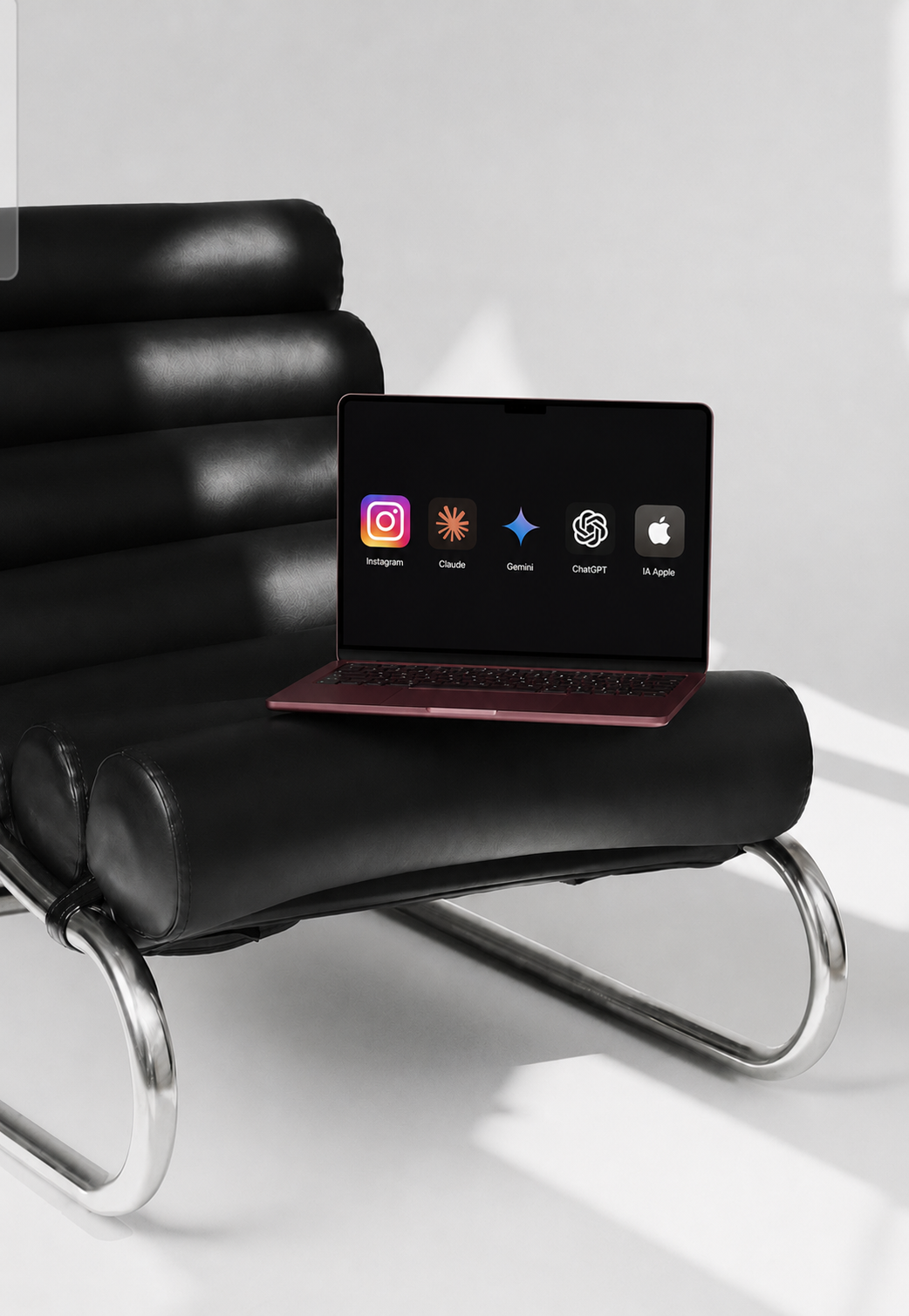 Ordinateur portable ouvert sur les applications d'intelligence artificielle — formation l'IA au service de son entreprise